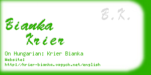 bianka krier business card
